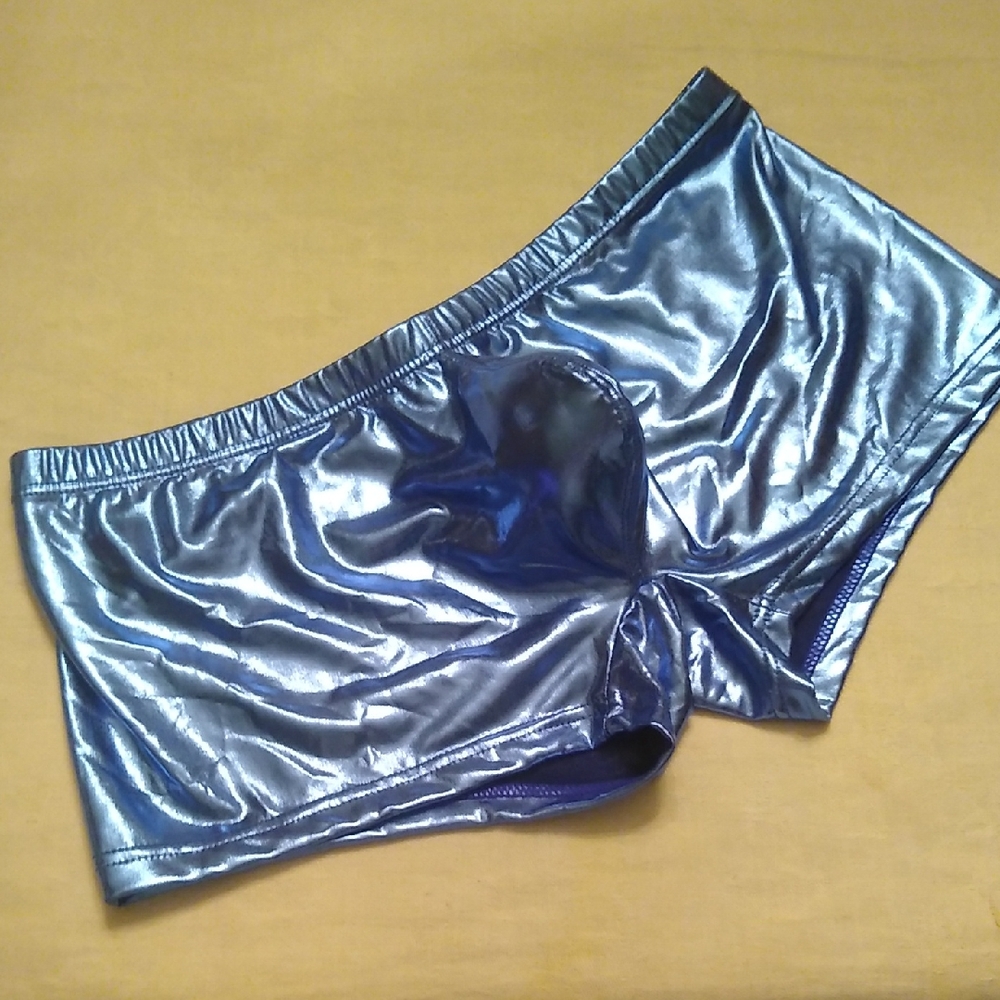 Metallic Blue Shorts